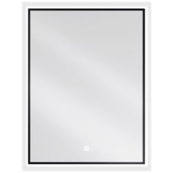 Mexen Erma apšviestas vonios veidrodis 60 x 80 cm, LED 6000K, apsauga nuo garų, juodas rėmas - 9814-060-080-611-70