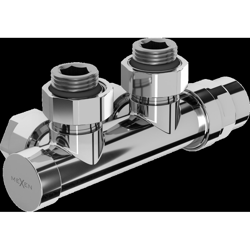 Mexen radiatoriaus kampinis vožtuvas, Duplex, DN50, chromas - W907-000-01