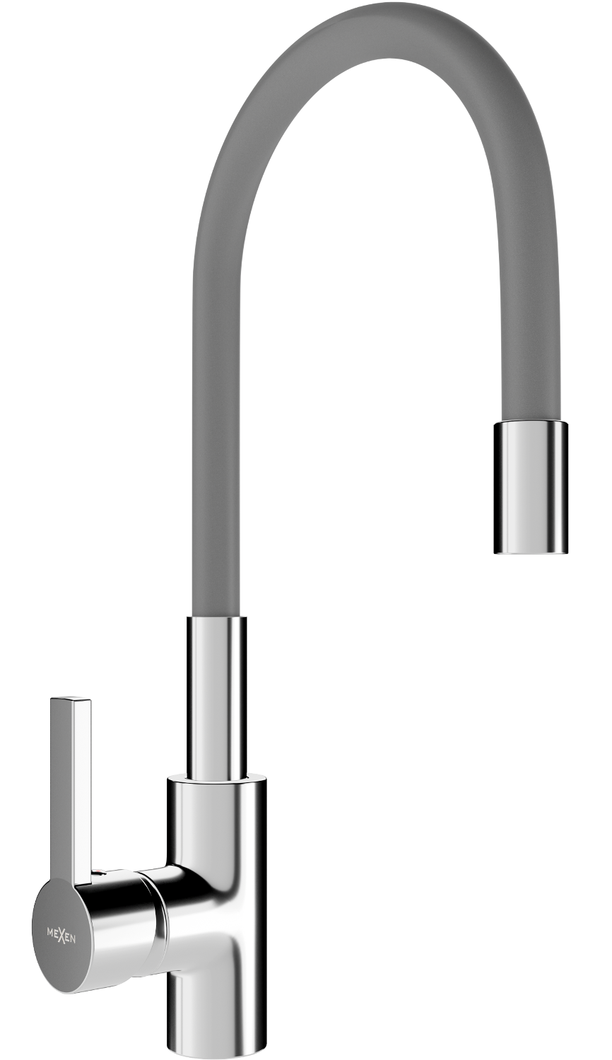 Mexen Flex virtuvinis maišytuvas, Chromo/Pilka - 670900-06