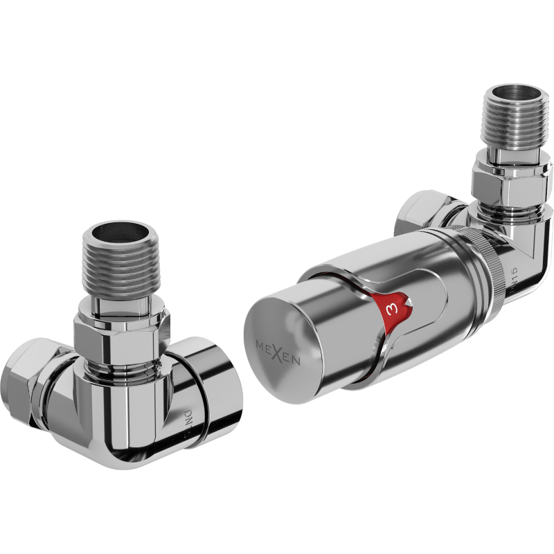 Mexen G00 kampinis termostatinis vožtuvo rinkinys, chromas - W903-900-01