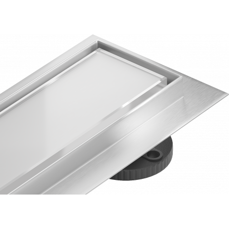 Mexen Flat MGW linijinis nutekėjimas 70 cm, Baltas stiklas - 1027070-15