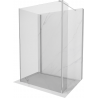 Mexen Kioto kabina dušo Walk-in 130 x 80 x 40 cm, skaidri, chrom - 800-130-080-221-01-00-040