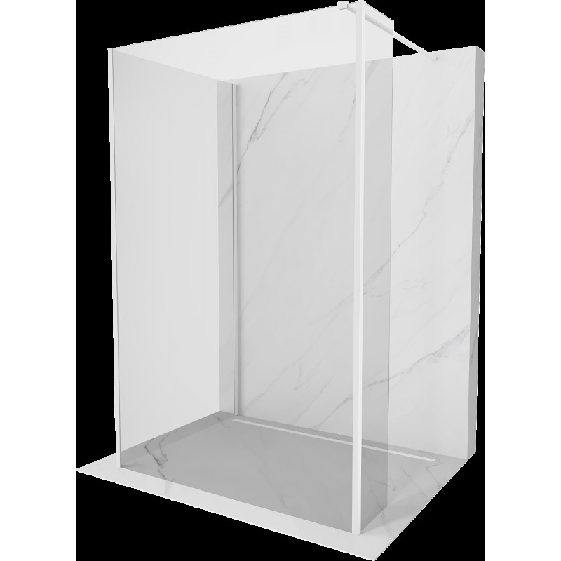 Mexen Kioto dušo siena Walk-in 120 x 80 x 30 cm, skaidrus, baltas - 800-120-080-221-20-00-030