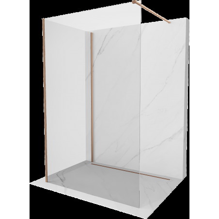 Mexen Kioto Walk-in dušo siena 135 x 90 cm, skaidri, šlifuota vario spalva - 800-135-212-65-00-090