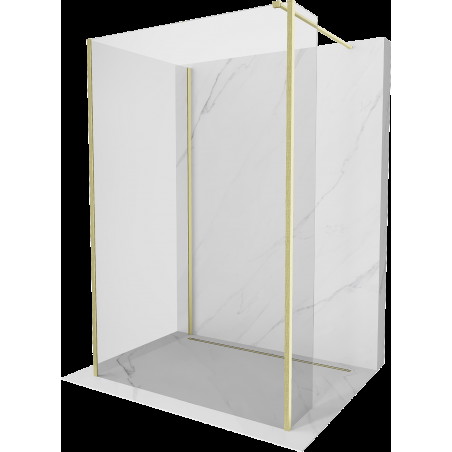 Mexen Kioto dušo siena Walk-in 110 x 85 x 30 cm, skaidrus, auksu šlifuotas - 800-110-085-221-55-00-030