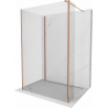 Mexen Kioto prausimosi siena Walk-in 100 x 95 x 40 cm, skaidri, rožinė auksinė - 800-100-095-221-60-00-040