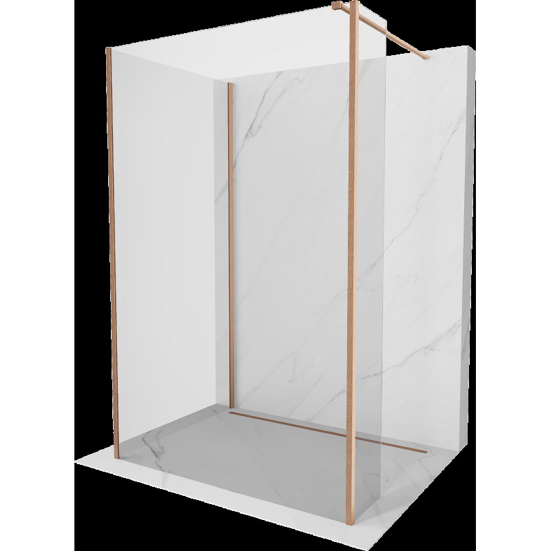 Mexen Kioto Walk-in dušo sienelė 100 x 80 x 30 cm, permatomas, šlifuota varis - 800-100-080-221-65-00-030