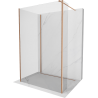 Mexen Kioto Walk-in dušo sienelė 125 x 95 x 30 cm, skaidri, šukuota varis - 800-125-095-221-65-00-030