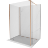 Mexen Kioto dušo siena Walk-in 135 x 100 x 30 cm, skaidrus, šlifuota vario - 800-135-100-221-65-00-030