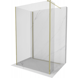 Mexen Kioto walk-in dušo siena 90 x 85 x 40 cm, skaidri, auksinė - 800-090-085-221-50-00-040