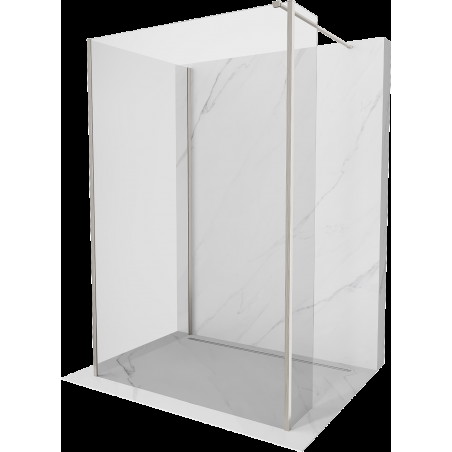 Mexen Kioto Walk-in dušo sienelė 130 x 115 x 30 cm, skaidri, šlifuotas nikelis - 800-130-115-221-97-00-030