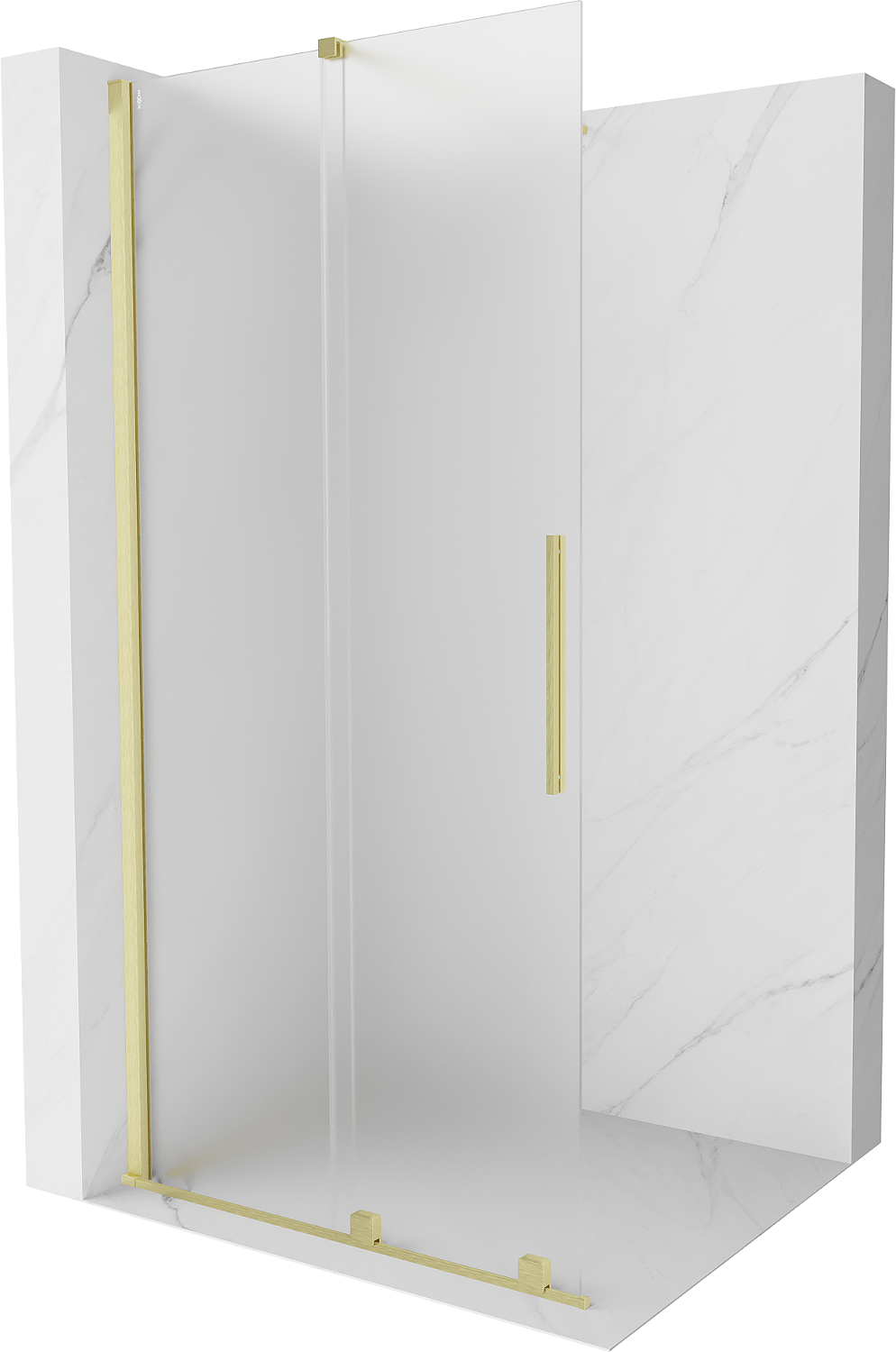 Mexen Velar prausyklos siena ištraukiama Walk-in 70 x 200 cm, matinė 8 mm, auksinė šlifuota - 871-070-000-33-55